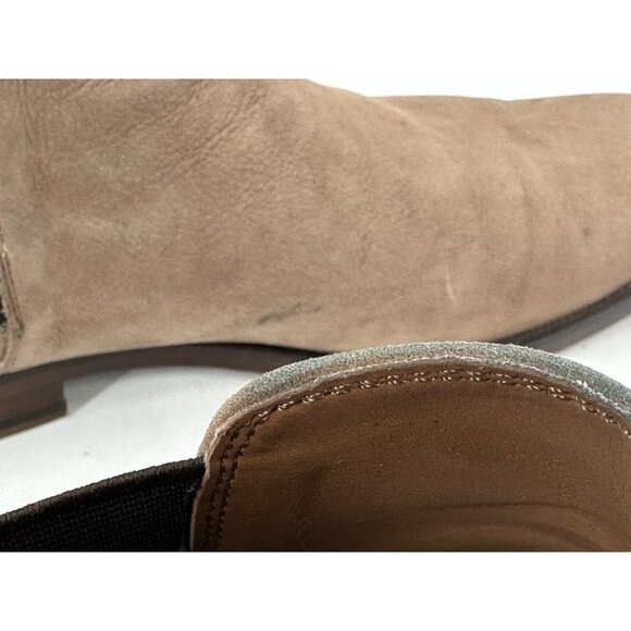 Aldo Men's Chelsea Suede Short Boots Booties Pull On Dark Tan Brown Sz 8 - Picture 11 of 13